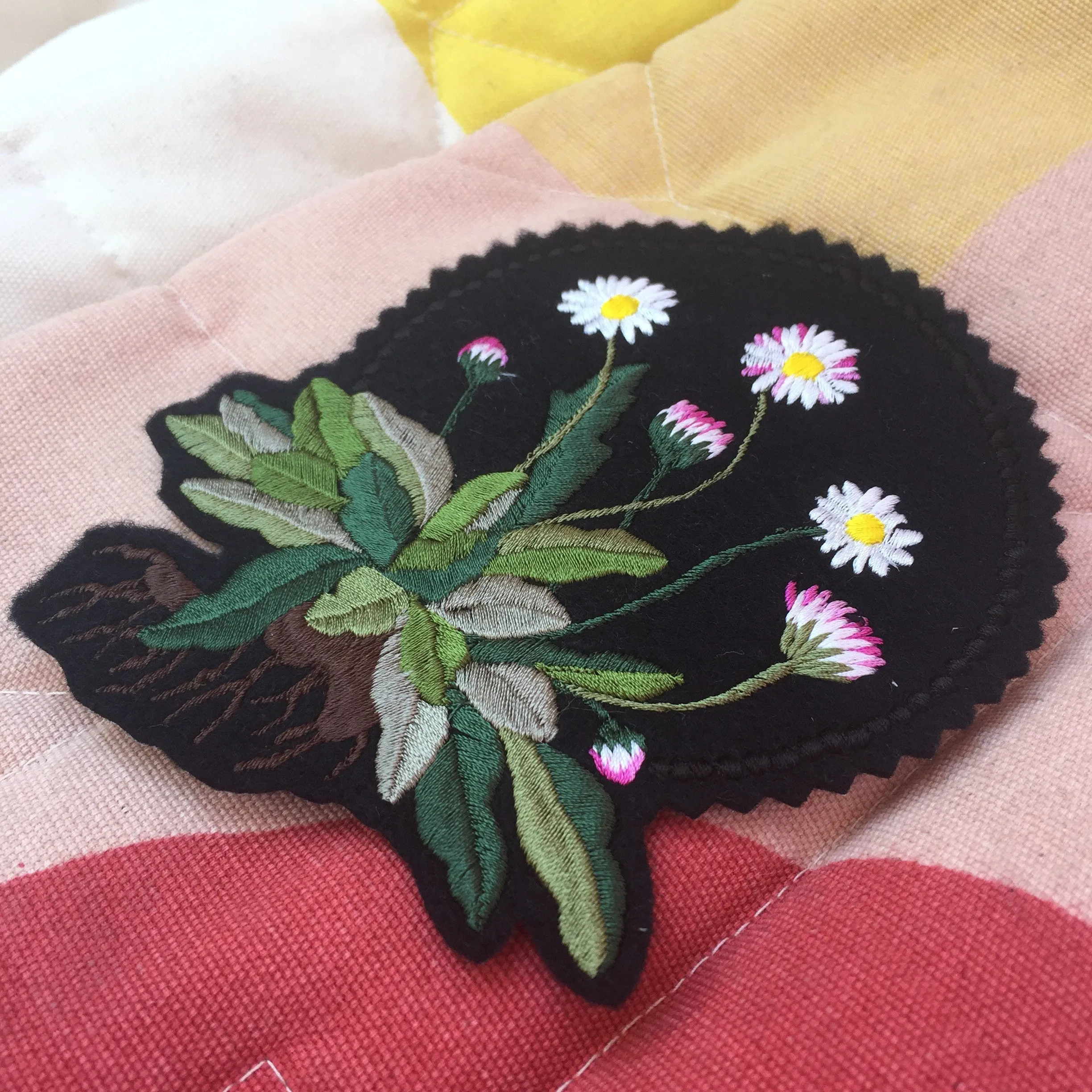 Daisy Embroidered Patch