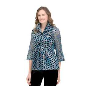 Damee Sequin Soutache Jacket in Blue - 400-BLU