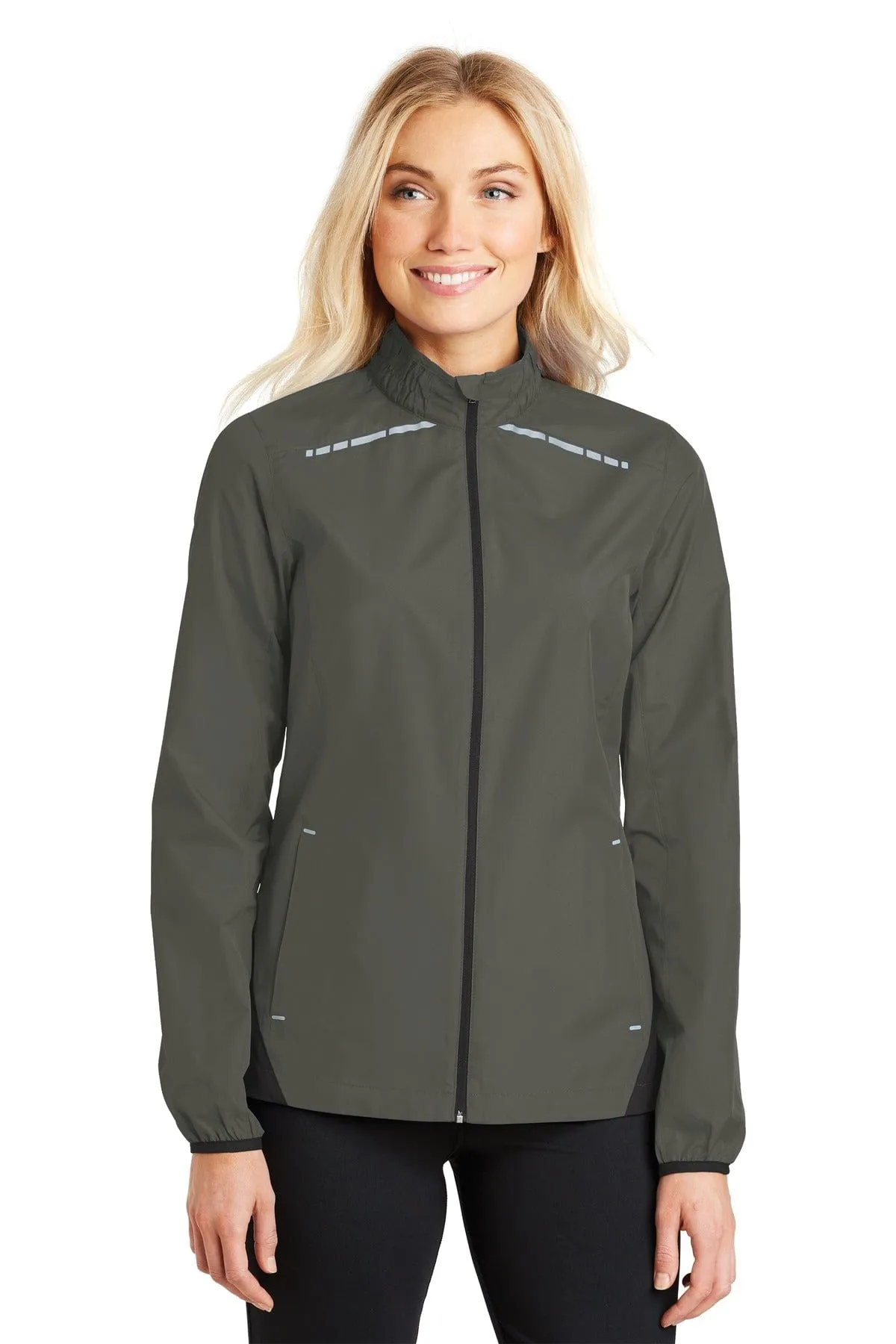 DISCONTINUED  Port Authority Ladies Zephyr Reflective Hit Full-Zip Jacket. L345