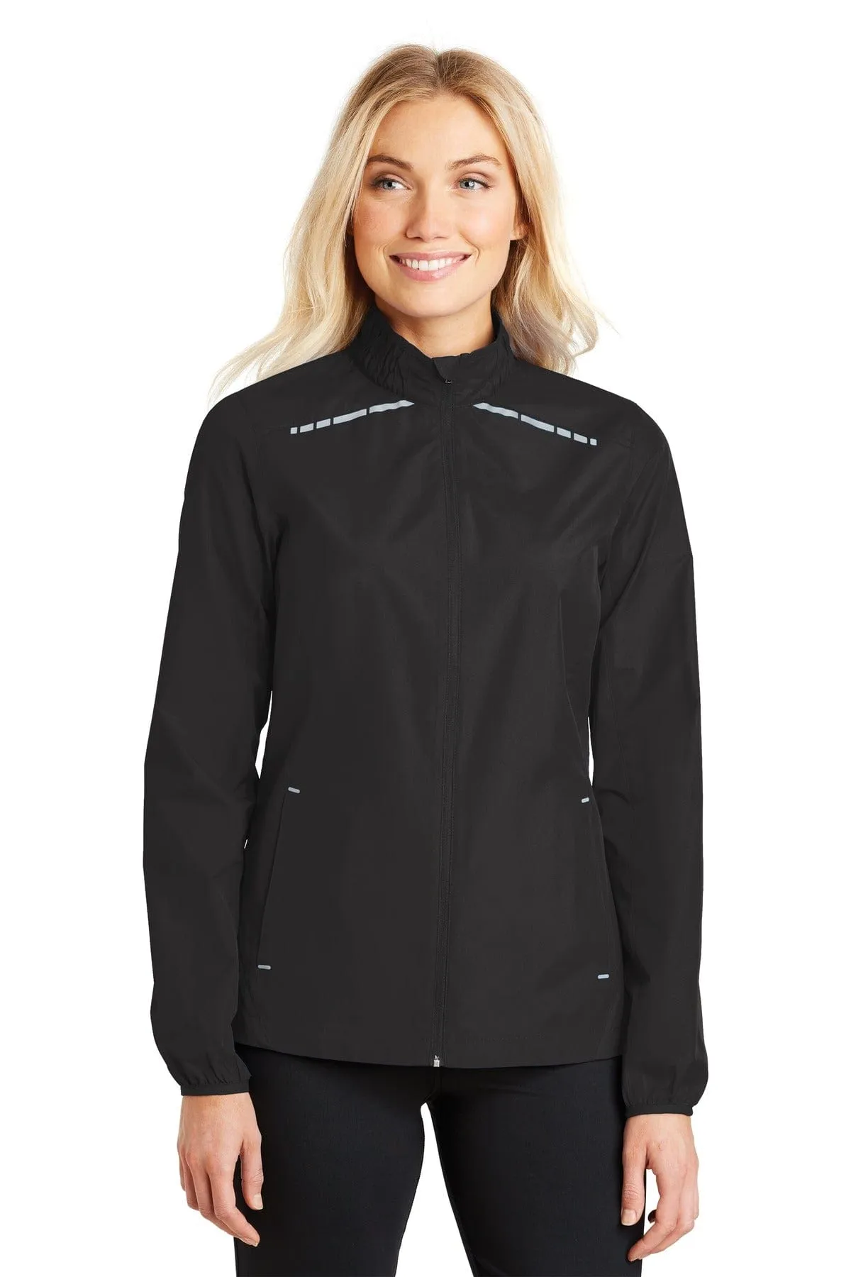DISCONTINUED  Port Authority Ladies Zephyr Reflective Hit Full-Zip Jacket. L345