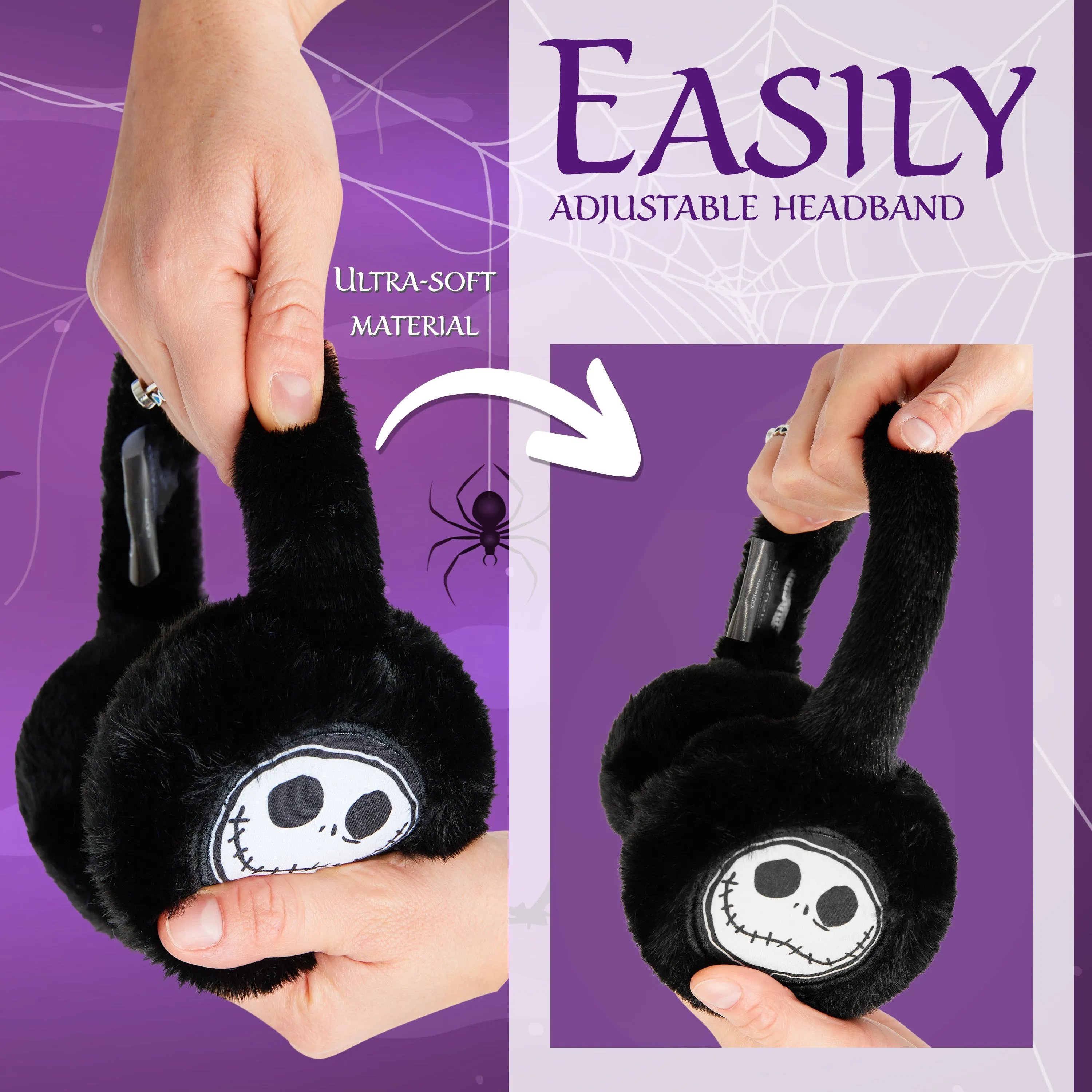 Disney The Nightmare Before Christmas Girls Fluffy Earmuffs - Gifts for Her