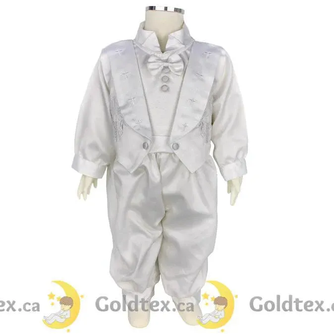 Formal Kids Wear 3 Piece Baby Boy Baptism Jumpsuit 2501