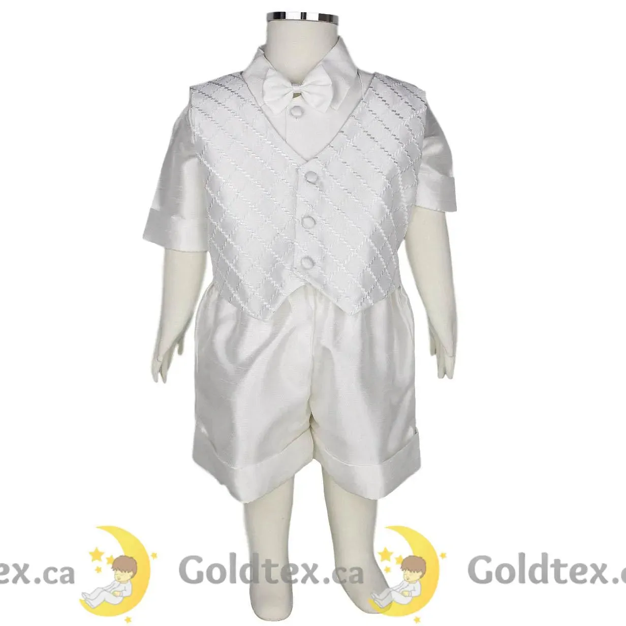 Formal Kids Wear 5-Piece Baby Boy Short Baptism Set 8059