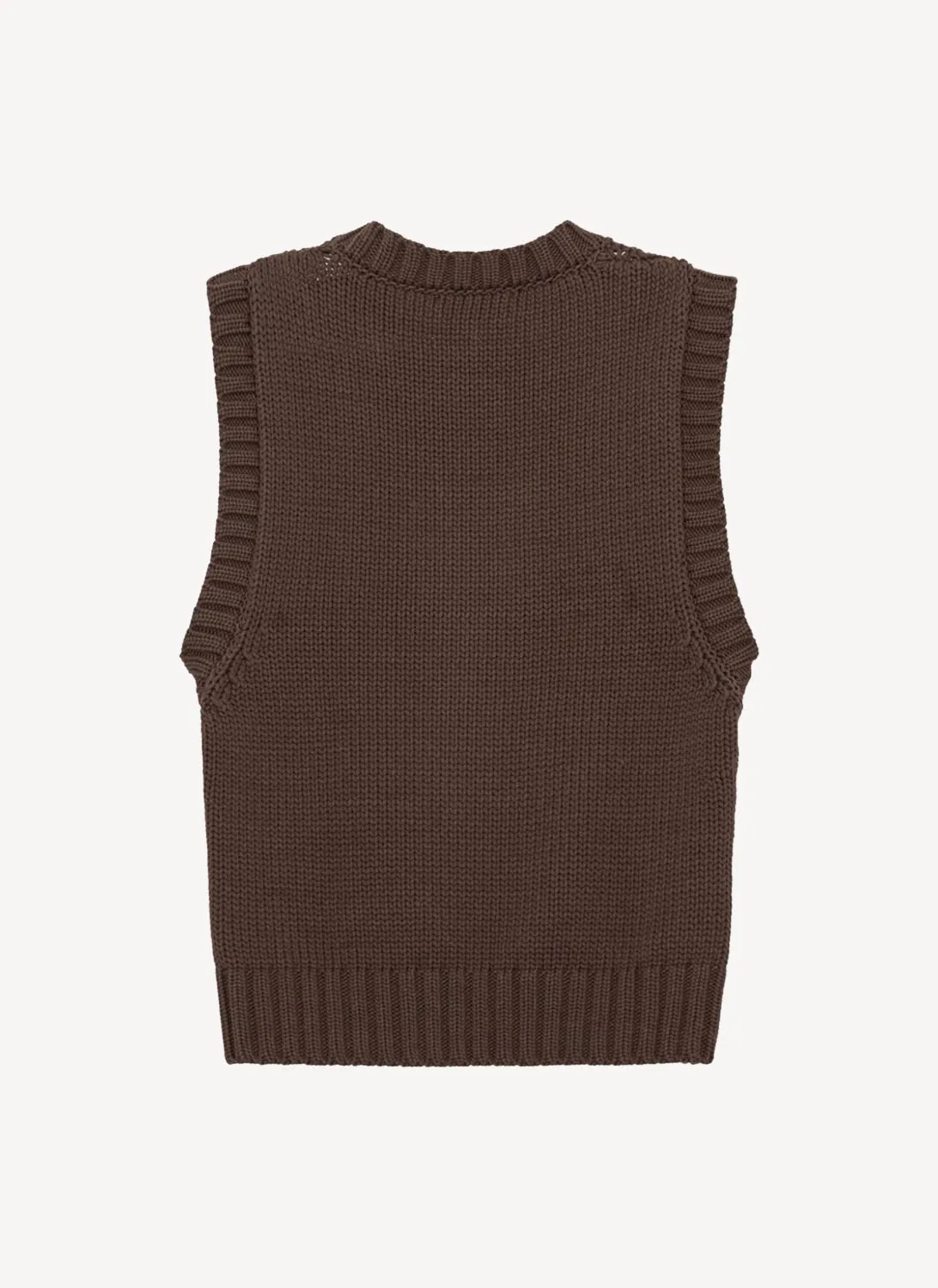 Ganni - Gilet - Dark Brown - Femme