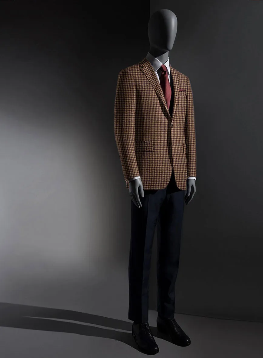 Lanificio Zegna Trofeo Brown Houndstooth Cashmere Jacket