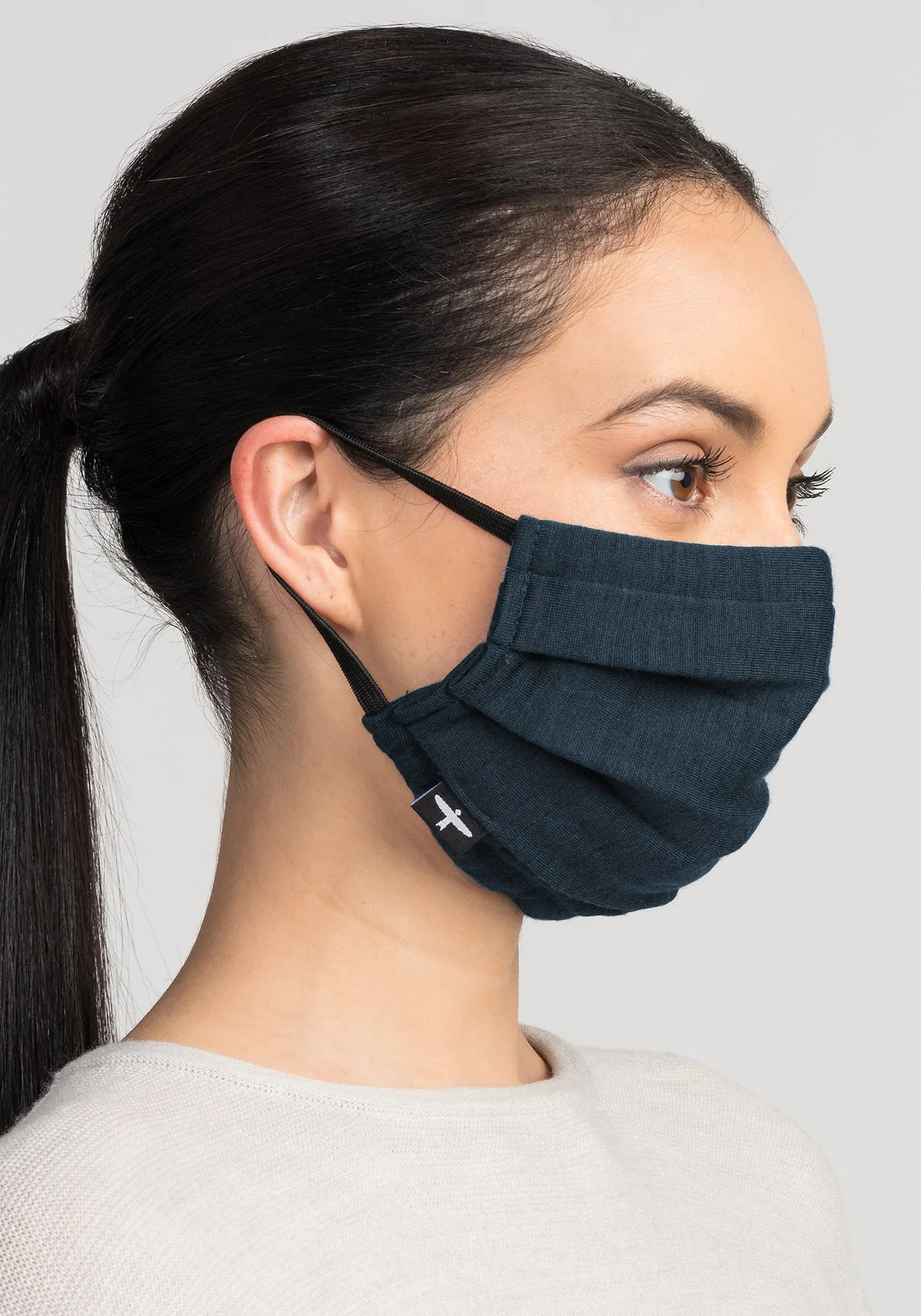 Merino Pleat Face Mask