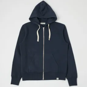 Merz b. Schwanen HDJKT02 Hooded Zip Sweatshirt - Denim Blue