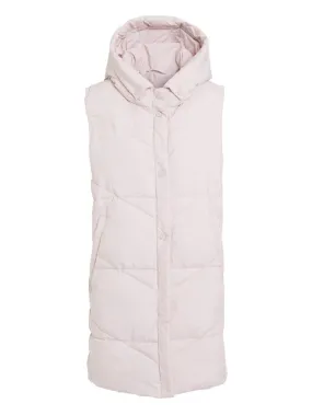 Oui Pale Peachy Pink Puffer Gilet  76128 3042