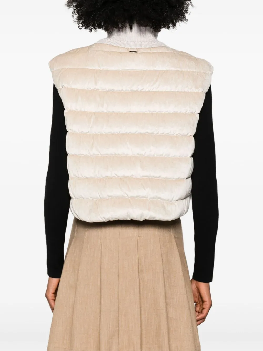 Resort quilted velvet gilet