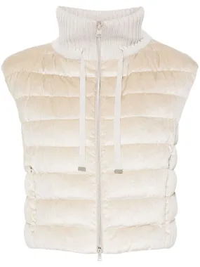 Resort quilted velvet gilet