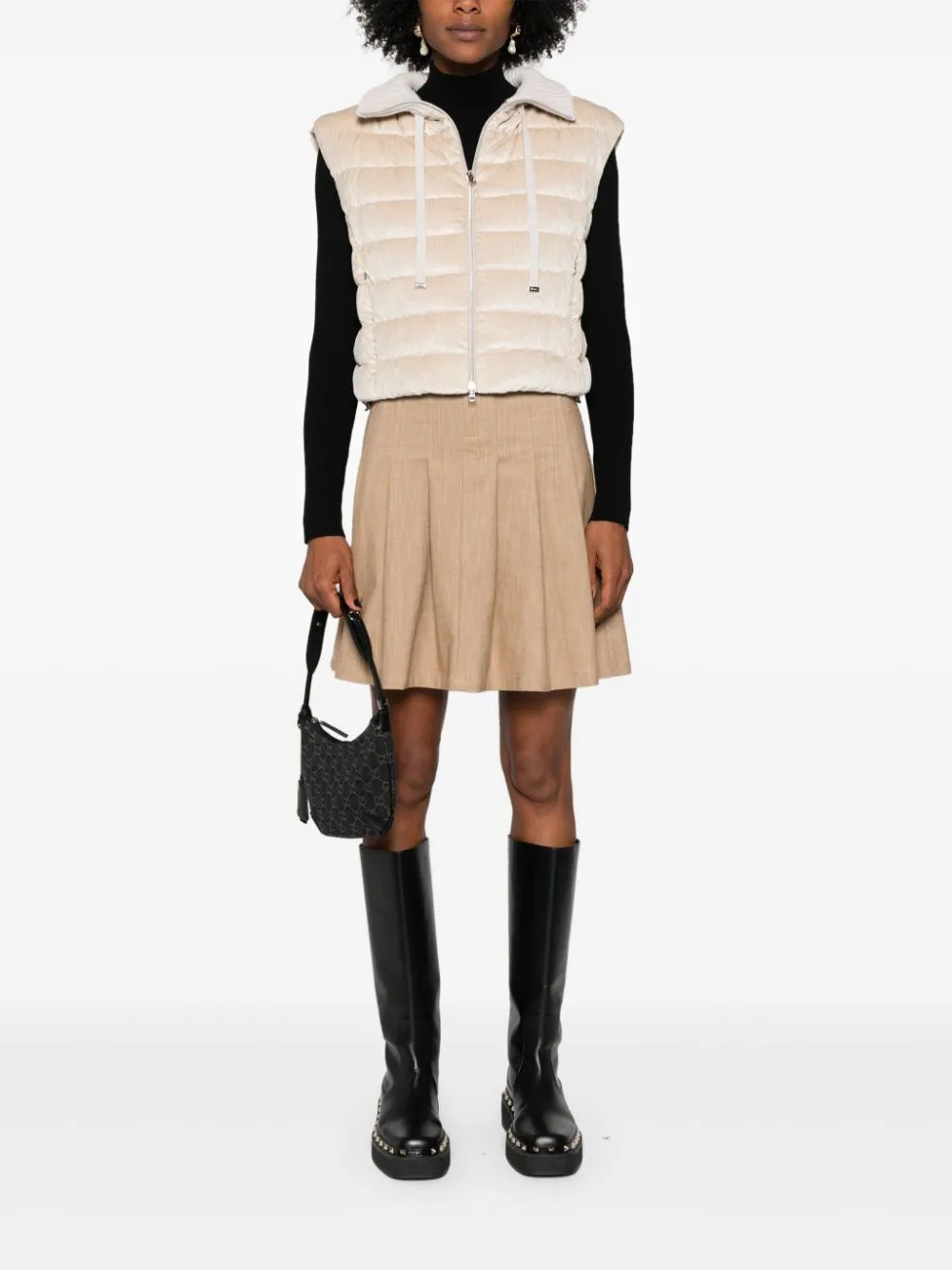 Resort quilted velvet gilet
