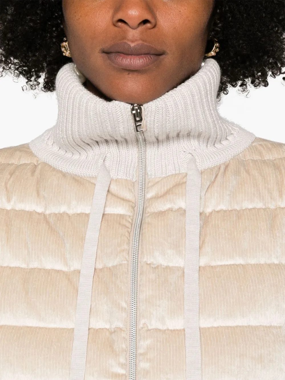 Resort quilted velvet gilet