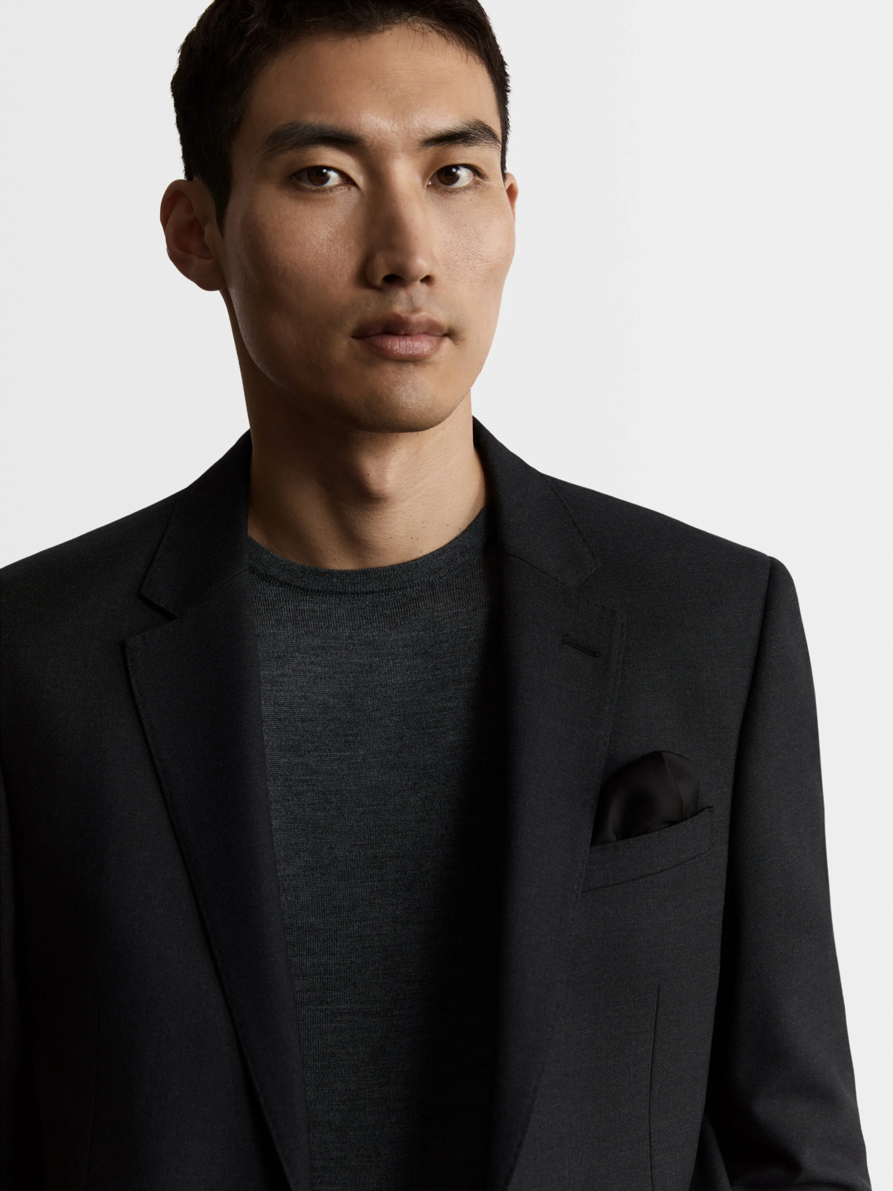 Ronnie Italian Luxury Slim Charcoal Suit Jacket