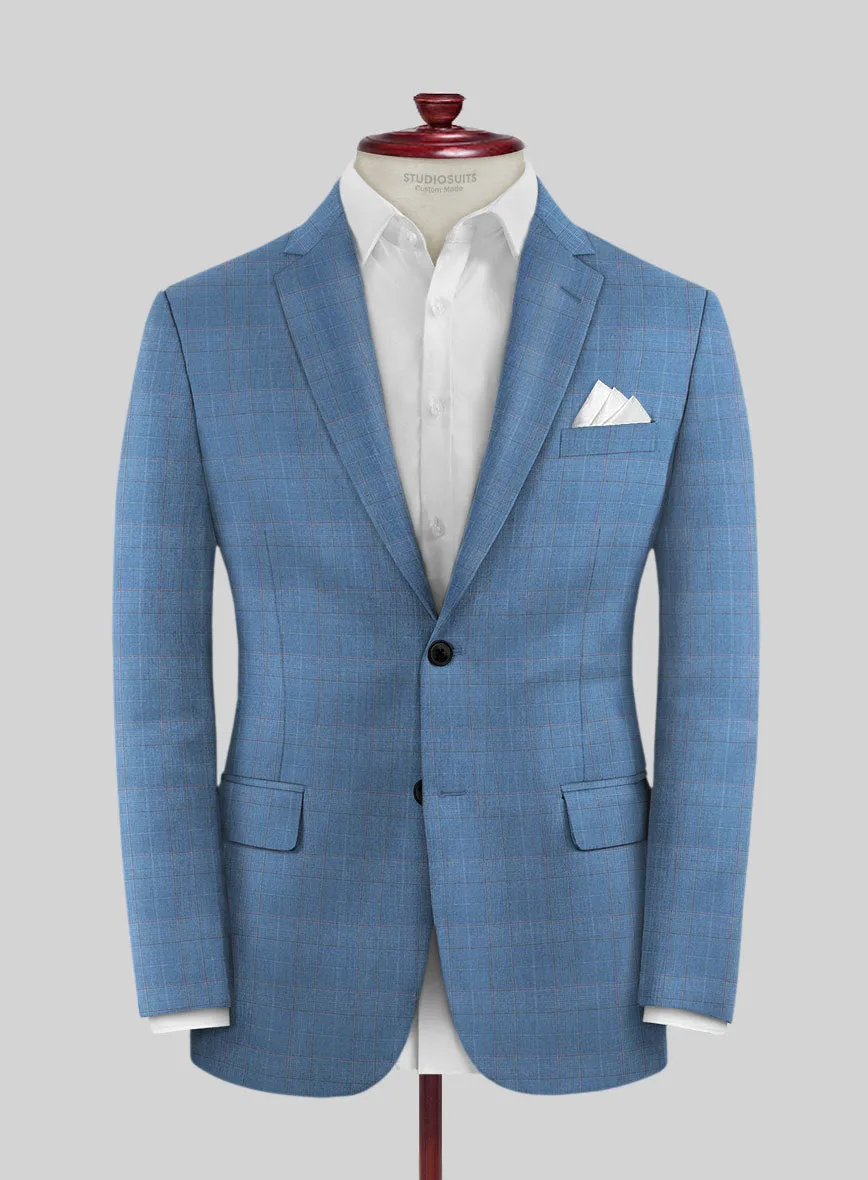Scabal Cosmopolitan Prince Light Blue Wool Jacket