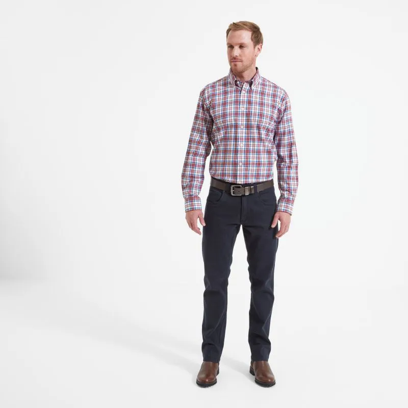Schoffel Healey Tailored Mens Shirt - Bordeaux