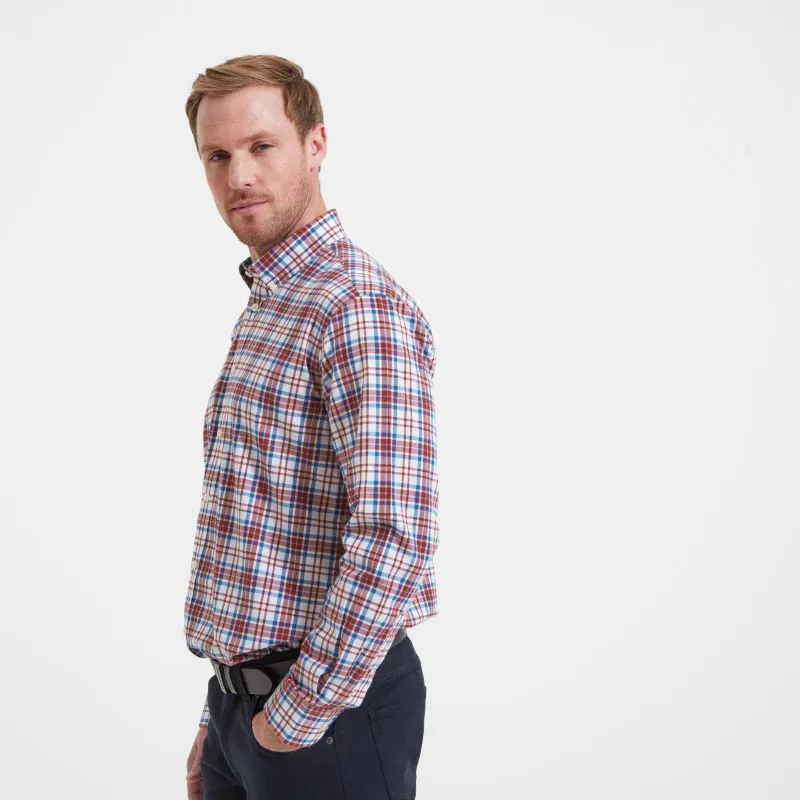 Schoffel Healey Tailored Mens Shirt - Bordeaux