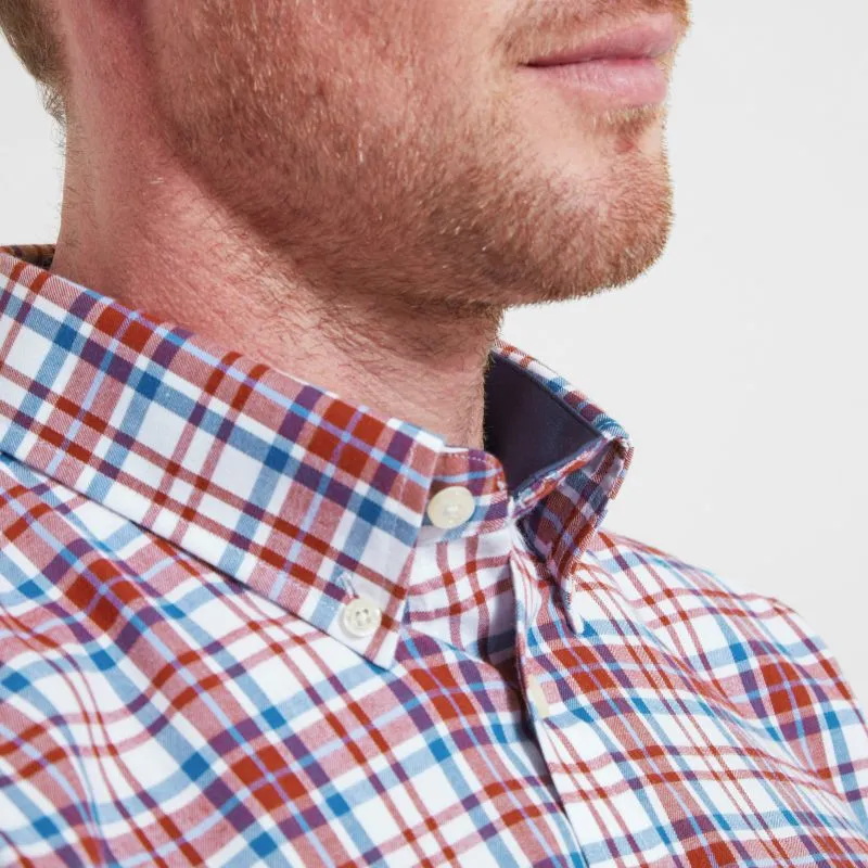 Schoffel Healey Tailored Mens Shirt - Bordeaux