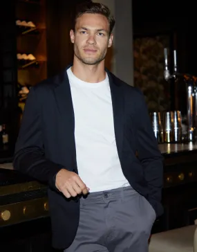 Threadbare Luxe Men's Black Jersey Blazer