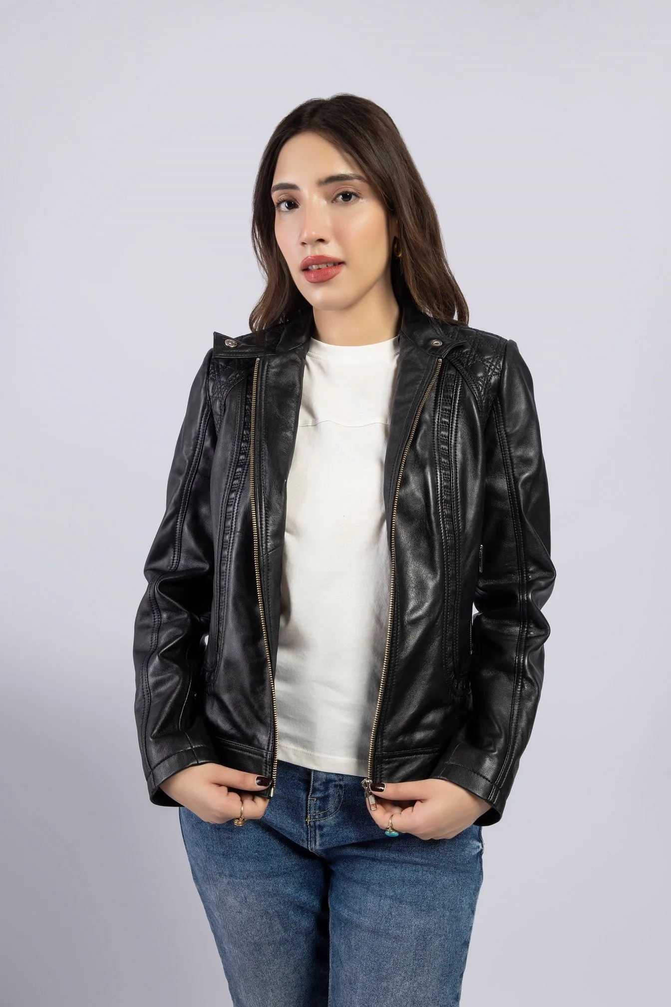 Women Chelsea Genuine Lambskin Leather Jacket