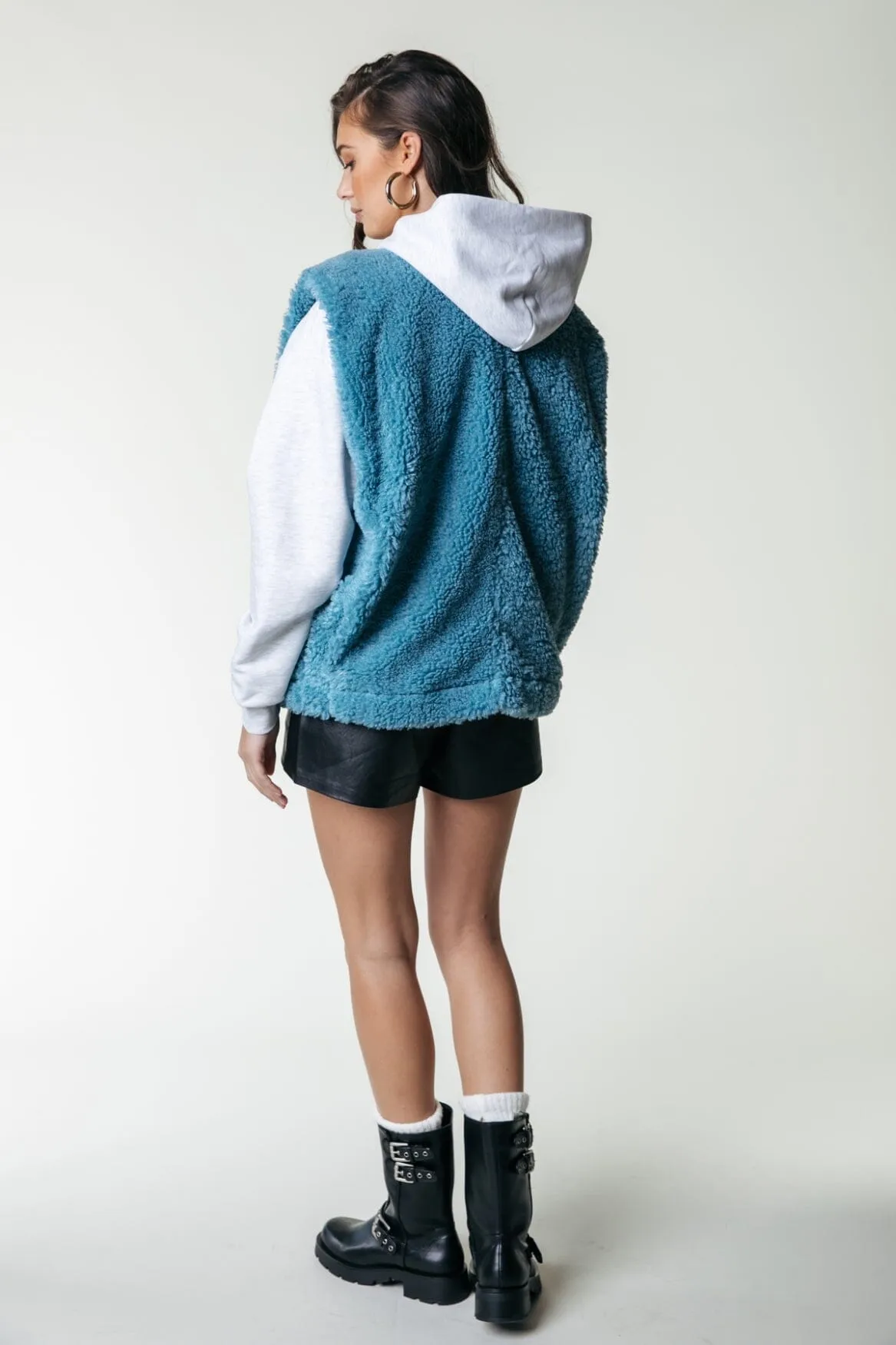 Yoni Teddy Gilet | Adriatic Blue